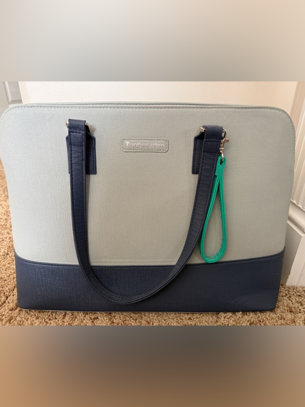 Two-Tone Navy and Light Gray Tote from Tupperware